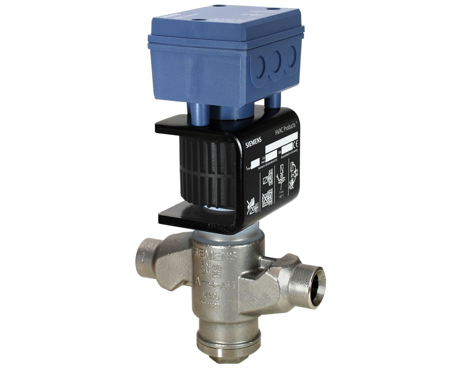 Siemens  MVS661.25-0.4N Magnetic Refrigerant Valve, 2-Way, Solder Connections, PN40, DN25, Kvs 0.4, AC/DC 24V, 0…10V or 4…20mA