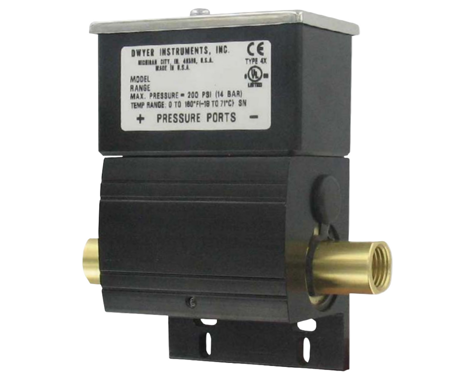 DP Switch, Water, 25 to 50 psi, IP65, 1/4" NPT connections, SPDT