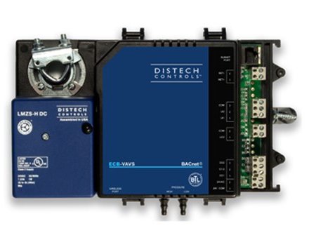Distech CDIB-VASX-SI-10 CDIB series programmable VAV controller with integrated actuator, Bacnet MS/TP, pressure transducer and onboard I/O