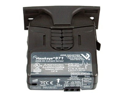 Veris H971 Current Sensor, DC, Split, 0-200A,Pulse Reset,Bi-Directional