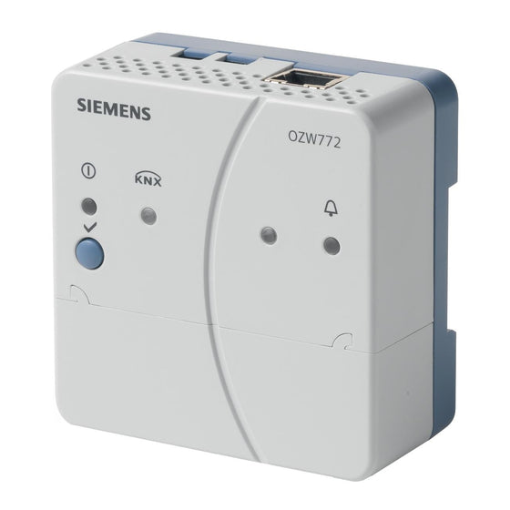 Serveur WEB KNX Siemens OZW772.16 Pour 16 Appareils – Occasion, Bon état, Fonctionnel
