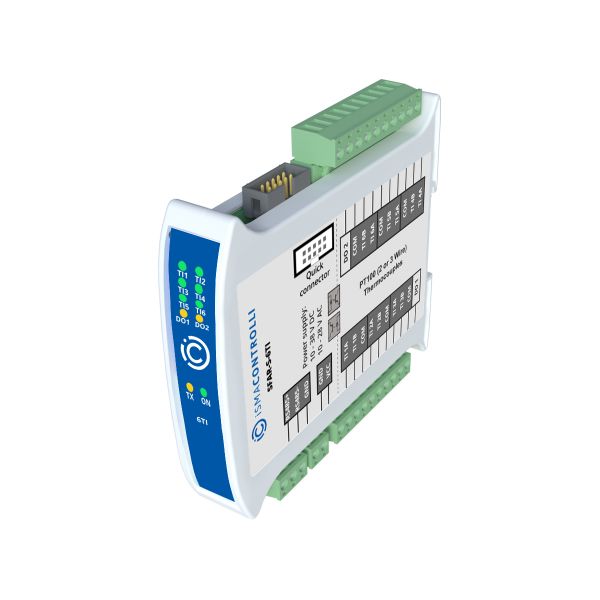 SFAR-S-6TI Industrial I/O module with Modbus RTU/ASCII communication - 6 Temperature Inputs. Power supply 12-24 V DC