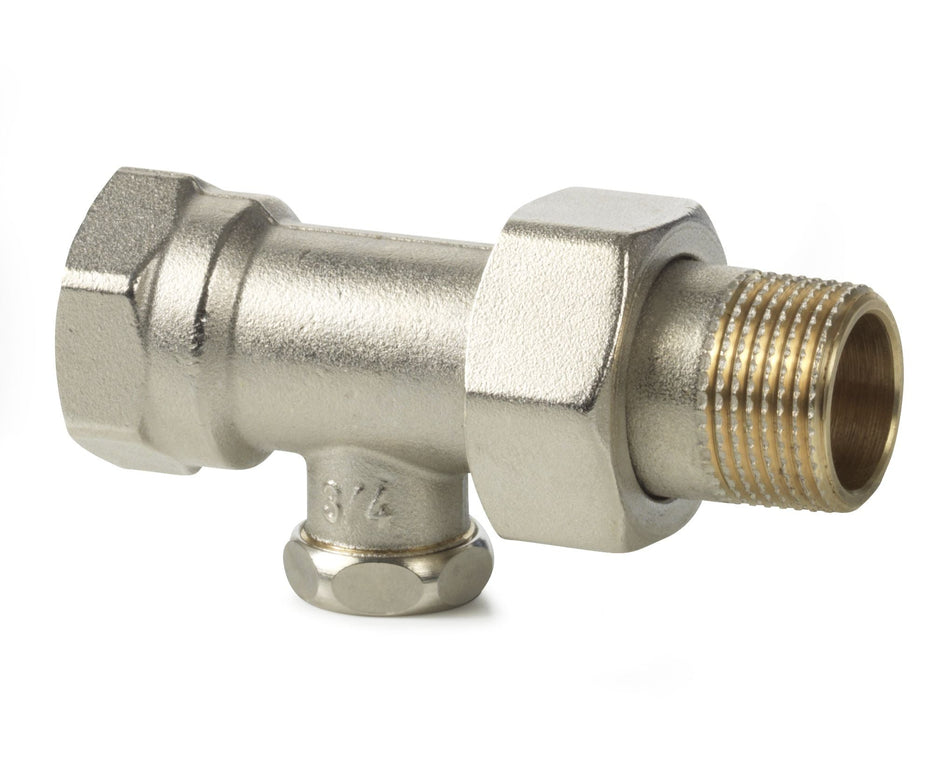 Siemens ADN15 Lockshield Valve, 2-Way, Brass-Ni, PN10, DN15, Kvs 0-2.5 (MOQ 10 pcs - Pack Size 10 pcs)