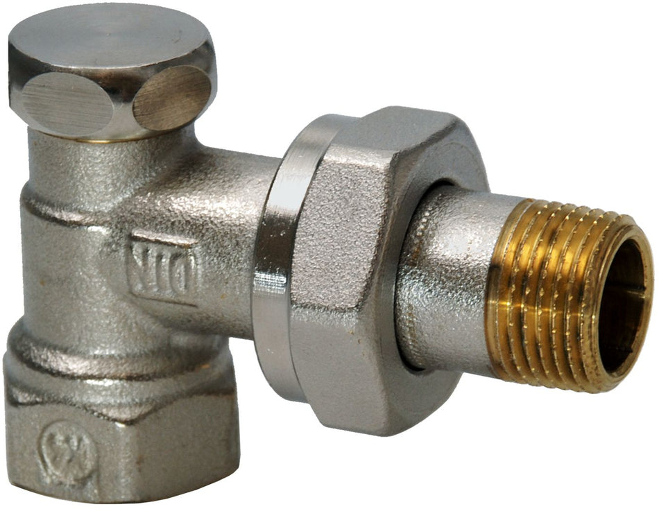 Siemens AEN15 Lockshield Valve, 2-Way, Angled, Brass-Ni, PN10, DN15, Kvs 0-2.5 (MOQ 10 pieces - Pac Size 10 pcs)