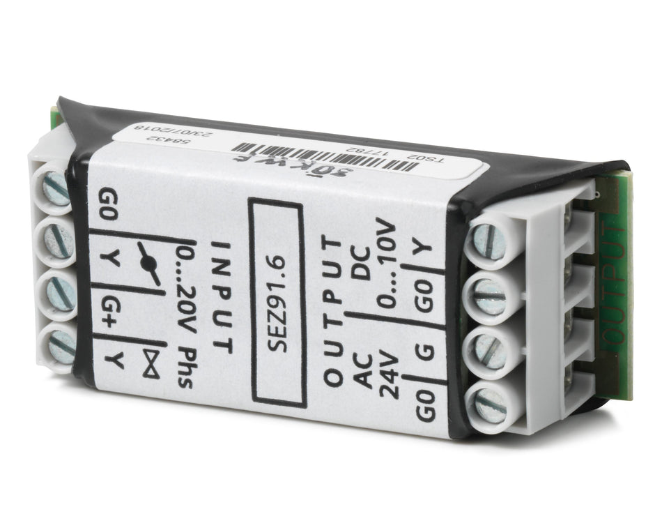 Siemens SEZ91.6 Actuator Accessory, Signal converter DC 0...20 V Phs. to DC 0...10 V, AC 24V