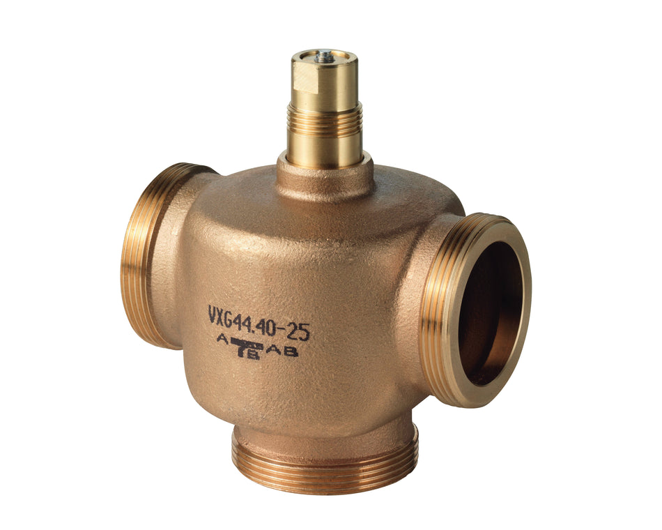 Siemens VXG44.40-25 Valve, 3-Way, External Thread, PN16, DN40, Kvs 25