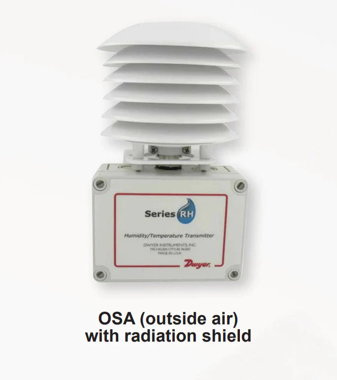 Dwyer RHP-3S2A Outside Air Humidity Temp Sensor, Sintered Filter, Humidity 3% 0-10V, Temp - 10 kOhm Type III