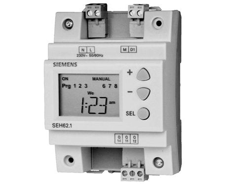 Siemens SEH62.1 7-Day Digital Time Clock, AC 230V