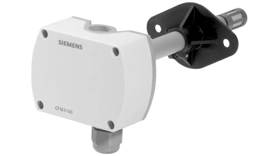 Siemens QFM3160D Duct Humidity/Temperature Sensor, Hum 0…10V; Temp 0…10V, High Accuracy, LCD Display