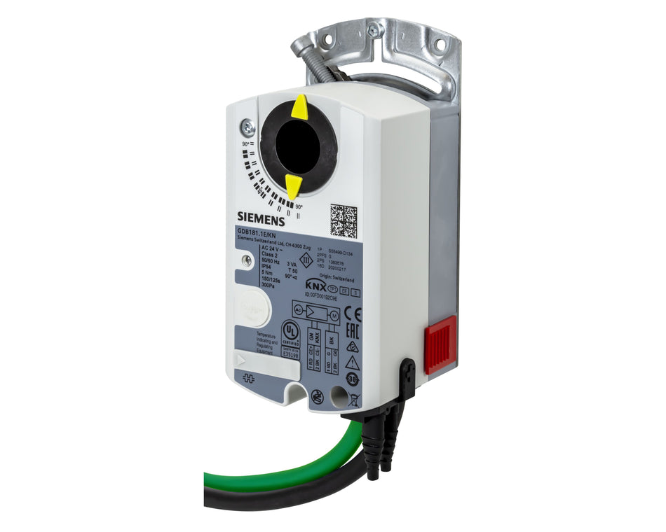 Siemens GDB181.1E/KN Damper Actuator, VAV Static Compact Air Volume Controller, 5Nm, AC 24V, KNX (S55499-D134)