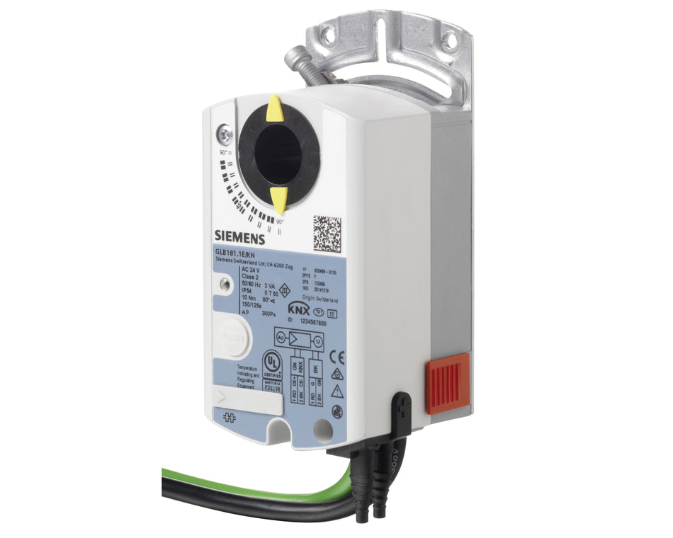 Siemens GLB181.1E/KN Damper Actuator, VAV Static Compact Air Volume Controller, 10Nm, AC 24V, KNX (S55499-D135)
