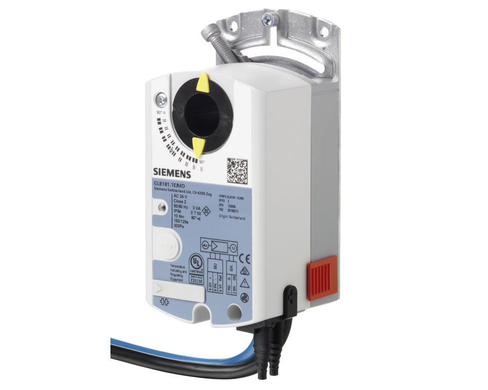 Siemens GLB181.1E/MO Damper Actuator, VAV Static Compact Air Volume Controller, 10Nm, AC 24V, Modbus (S55499-D167)
