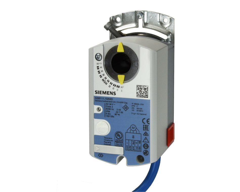 Siemens GDB111.1E/MO Damper Actuator, Rotary, 5Nm, AC 24V, Modbus (S55499-D191)