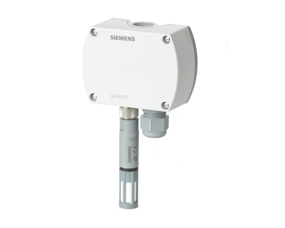 Siemens QFA3171 Room Humidity/Temperature Sensor, Hum 4…20mA; Temp 4…20mA, High Accuracy