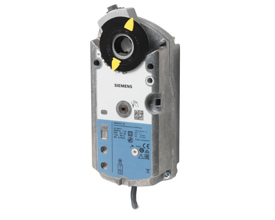 Siemens GMA321.1E Damper Actuator, Rotary, 7Nm, AC 230V, 2-Pos, SR