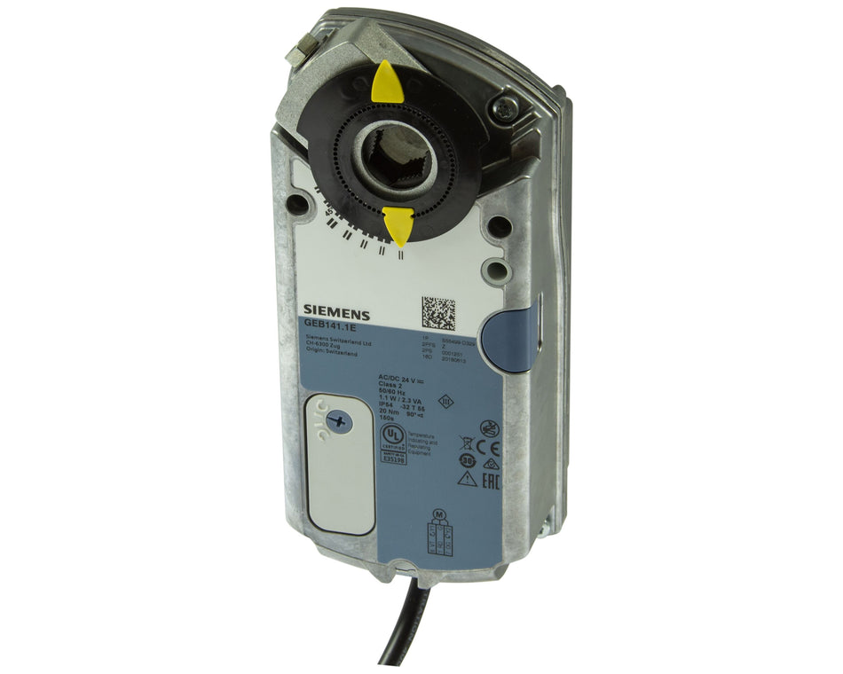 Siemens GEB341.1E Damper Actuator, Rotary, 20Nm, AC 230V, 2/3-Pos, NSR (S55499-D336)