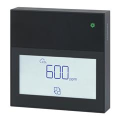 Siemens QPA2360D/BK Room sensor, active, temperature, relative humidity & CO2, display, black
