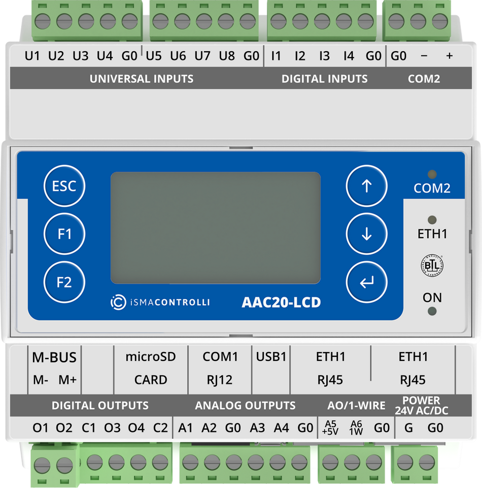 iSMA-B-AAC20-LCD-M Sedona Advanced Application Controller