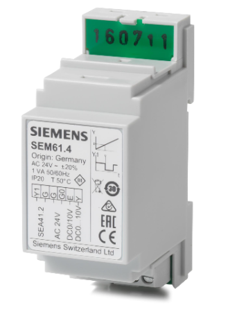Siemens Signal Converter for SEA current valve, AC 24V, Converts 0-10V to PWM