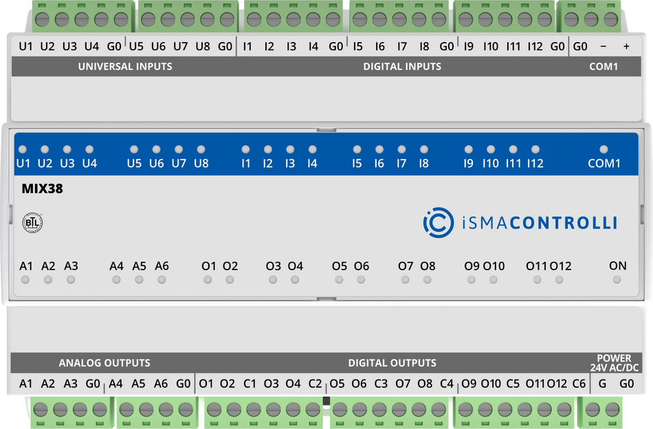 iSMA-B-MIX38 Mix Input Output module with RS-485
