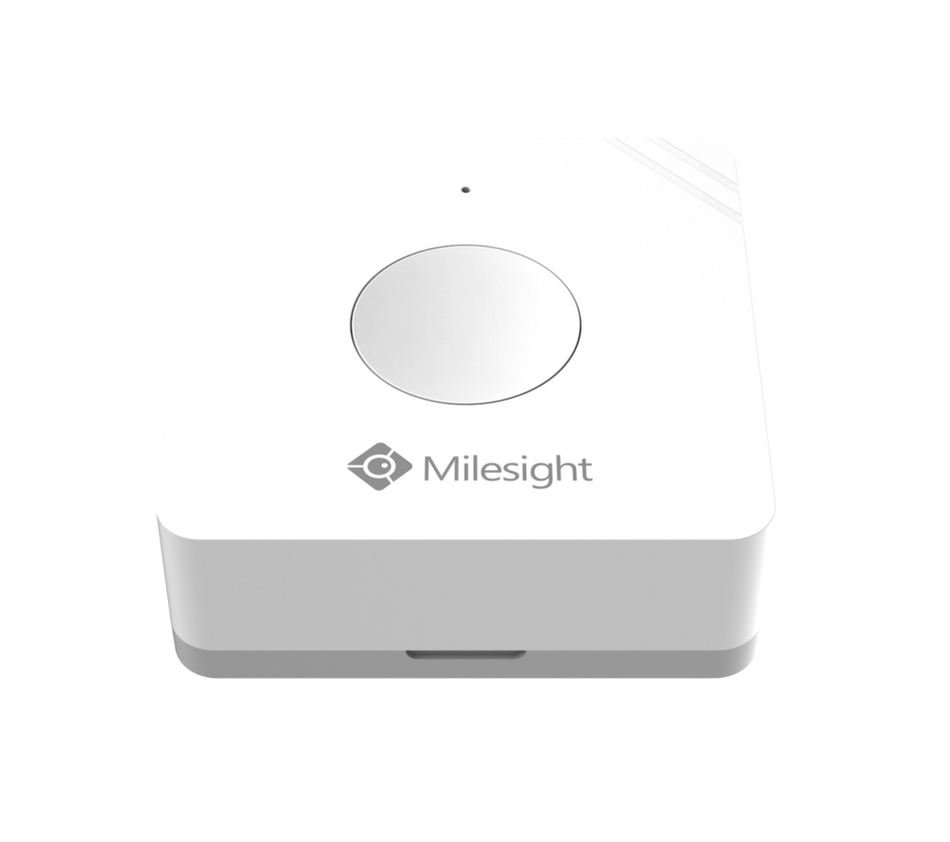 Milesight WS101 Wireless Button, LoRaWAN AU915, supports SOS alarm or scene control for smart building automation.