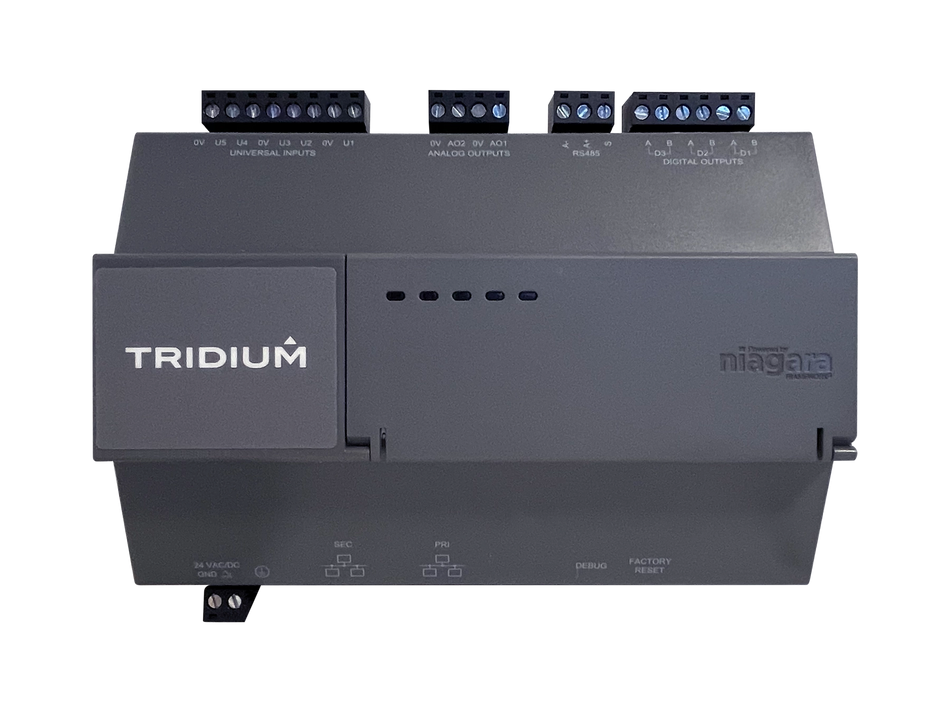 Branded Tridium EDGE-10 Niagara field controller, including brand Logo & Startup Guide - Tridium