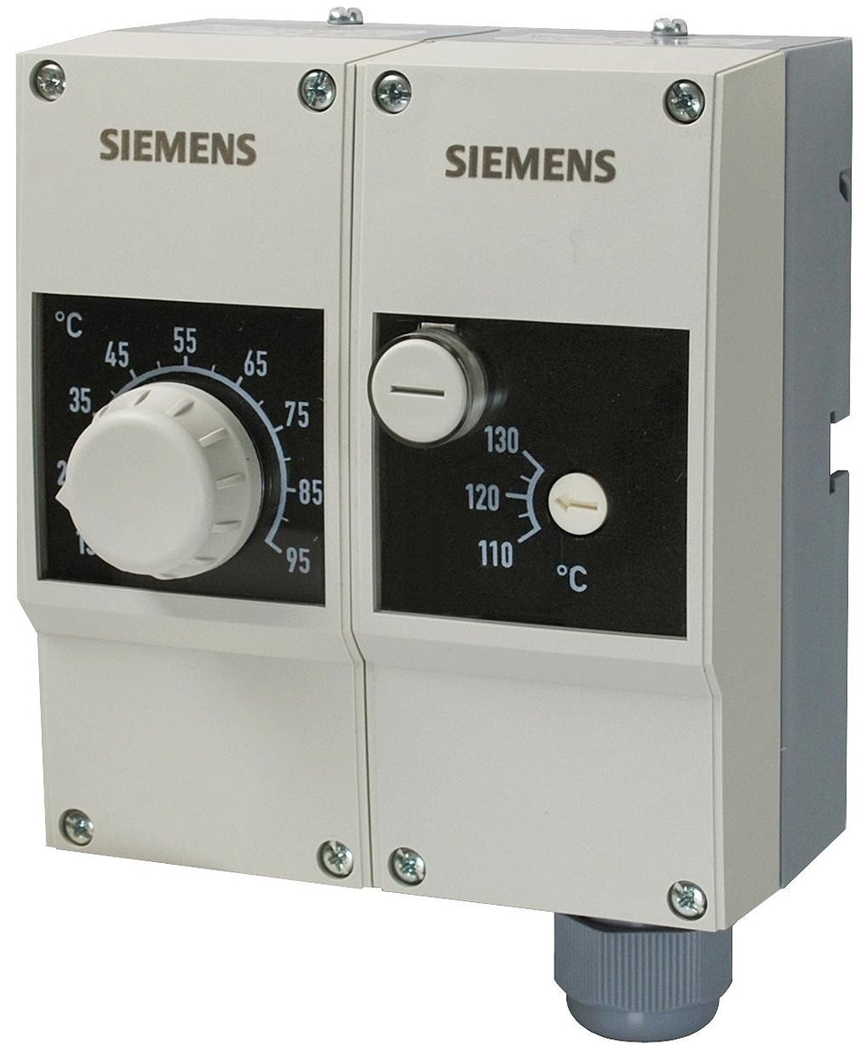 Siemens RAZ-ST.1510P-J Dual Control & Safety Limit Thermostat 15..95ºC; 90...110ºC, Capillary 700mm, 2x100m Pocket (S55700-P139)