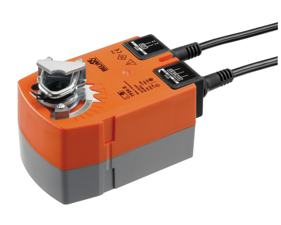 Belimo TF24-S Damper Actuator, 2NM, 24v, On-Off, Spring Return, 1 x Aux Switch (Suit 0.4m2)