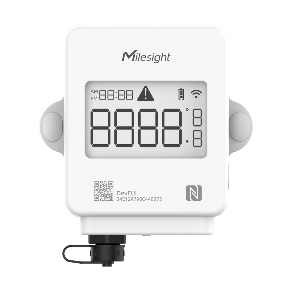 Milesight TS301/TS302 Temperature Sensor, LoRaWAN AU915, LCD logger supporting PT100 probes; channel count per SKU.