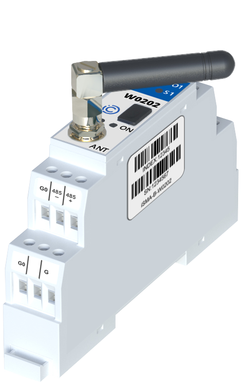 iSMA-B-W0202 Wireless Bridge for  Modbus RTU/ASCII with 2SI and 2DO