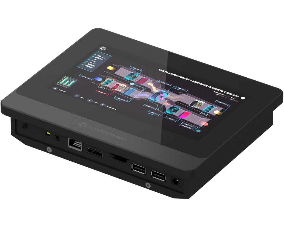 iSMA 7-inch screen panel PC with Android. Built-in iSMA application with user management functions and "Kiosk Mode"