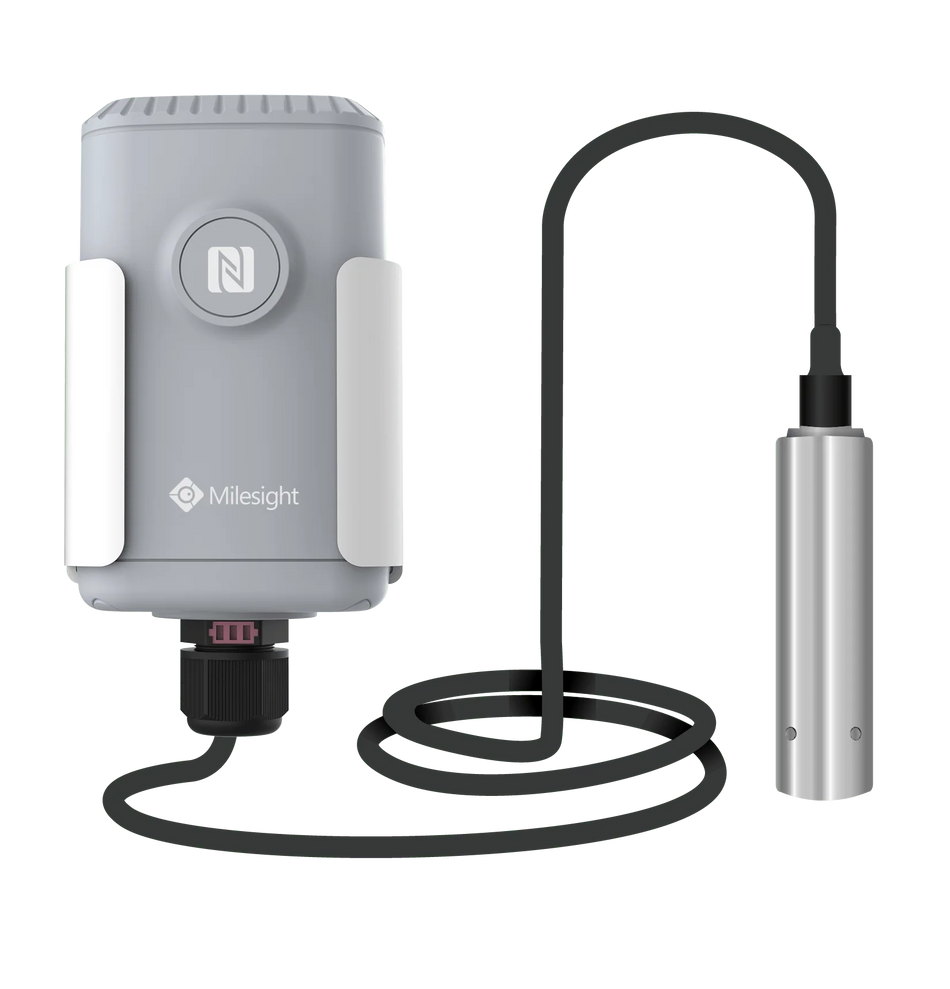 Milesight EM500-SWL Submersible Water Level Sensor, LoRaWAN AU915, IP-rated sensor for tank/river level; cable length per PN.