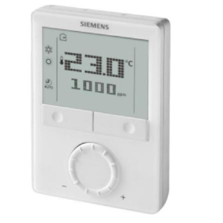 Siemens RDG405KN Room Thermostat, VAV, Backlit LCD, H/C, AC 24V, Auto C/Over, 0…10V & ON/OFF, PWM or 3-Pos Output, with IAQ functionality (NOTE: External sensor required) (S55770-T348)