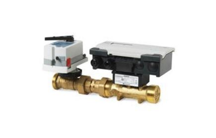 Siemens EVG4U10E015 Intelligent Valve DN15 as a sensor controlled pressure independent control valve PN16 with threaded connection including with flow and capacity measurement for a maximum flow of 1.5 m3/h.