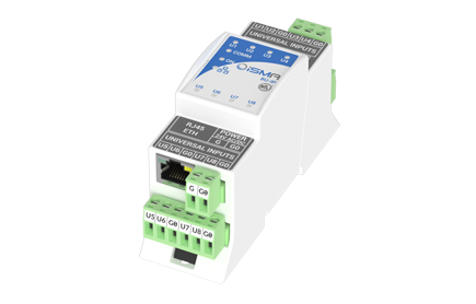 iSMA-B I/O module with Modbus TCP/IP (with built in Modbus Gateway to RS485) or BACnetIP communication